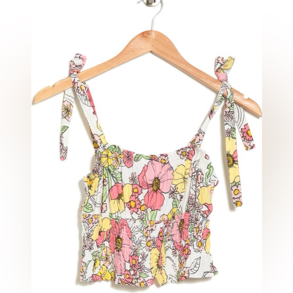 AFRM floral tie strap top